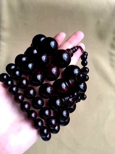 高油密包浆色尺寸1.0-2.0小叶紫檀包浆后的样子经典黑珍珠