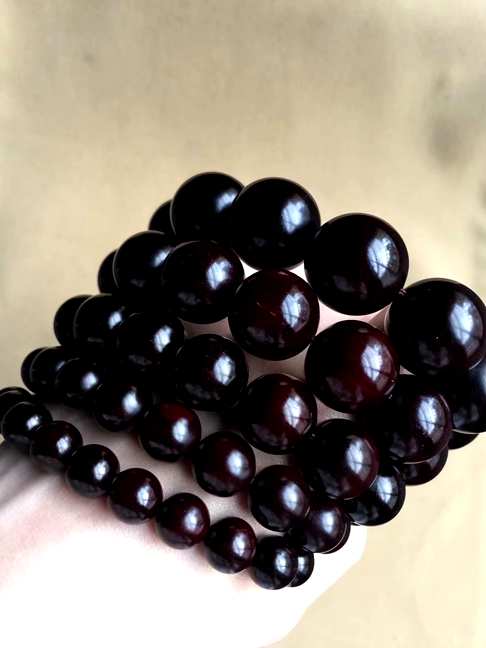 高油密包浆色尺寸1.0-2.0小叶紫檀包浆后的样子经典黑珍珠