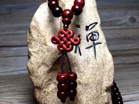 中国节小叶紫檀6-8-108粒微量带金星珠子圆润饱满精致搭配